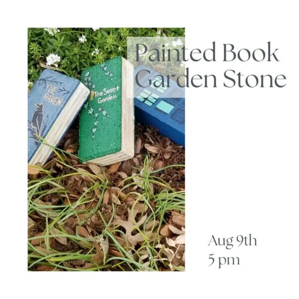 Painted Book Garden Stone DIY Workshop